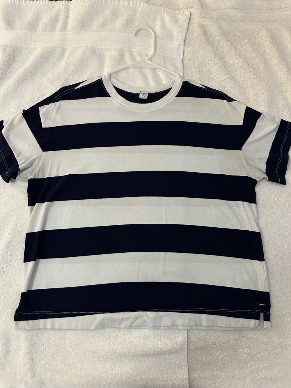 Classic Navy and White Striped Women’s T-Shirt